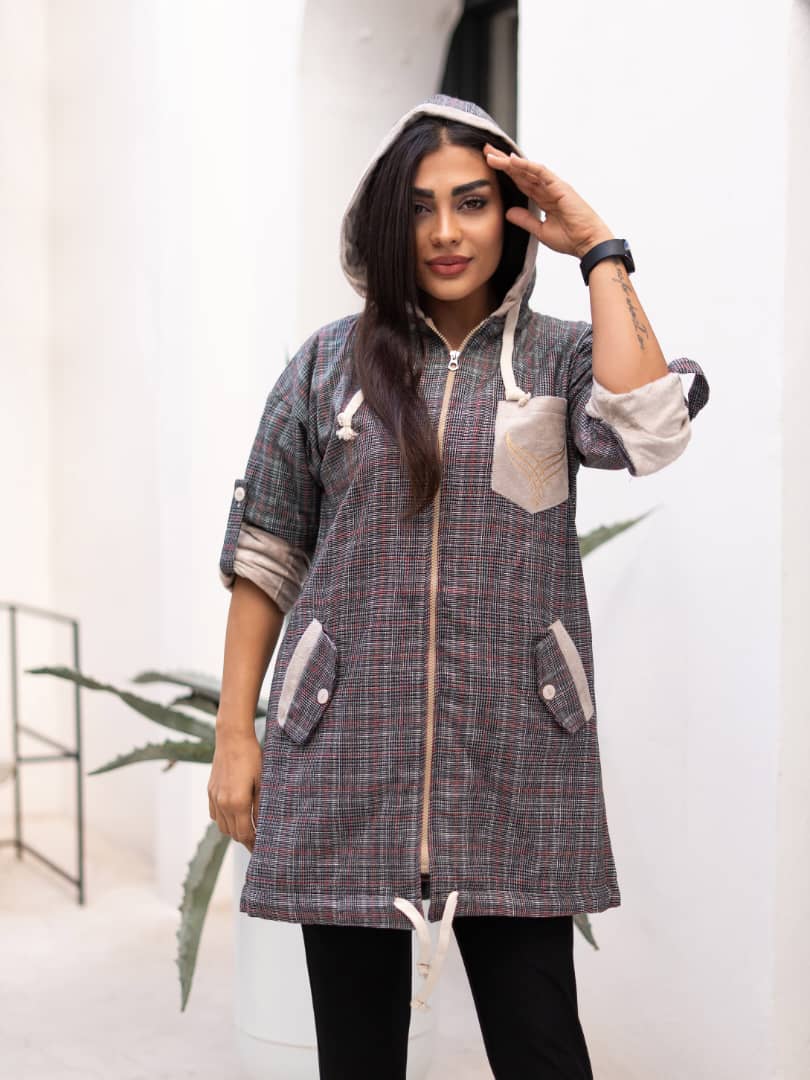 سویشرت بلند داخل خز جلو زیپ