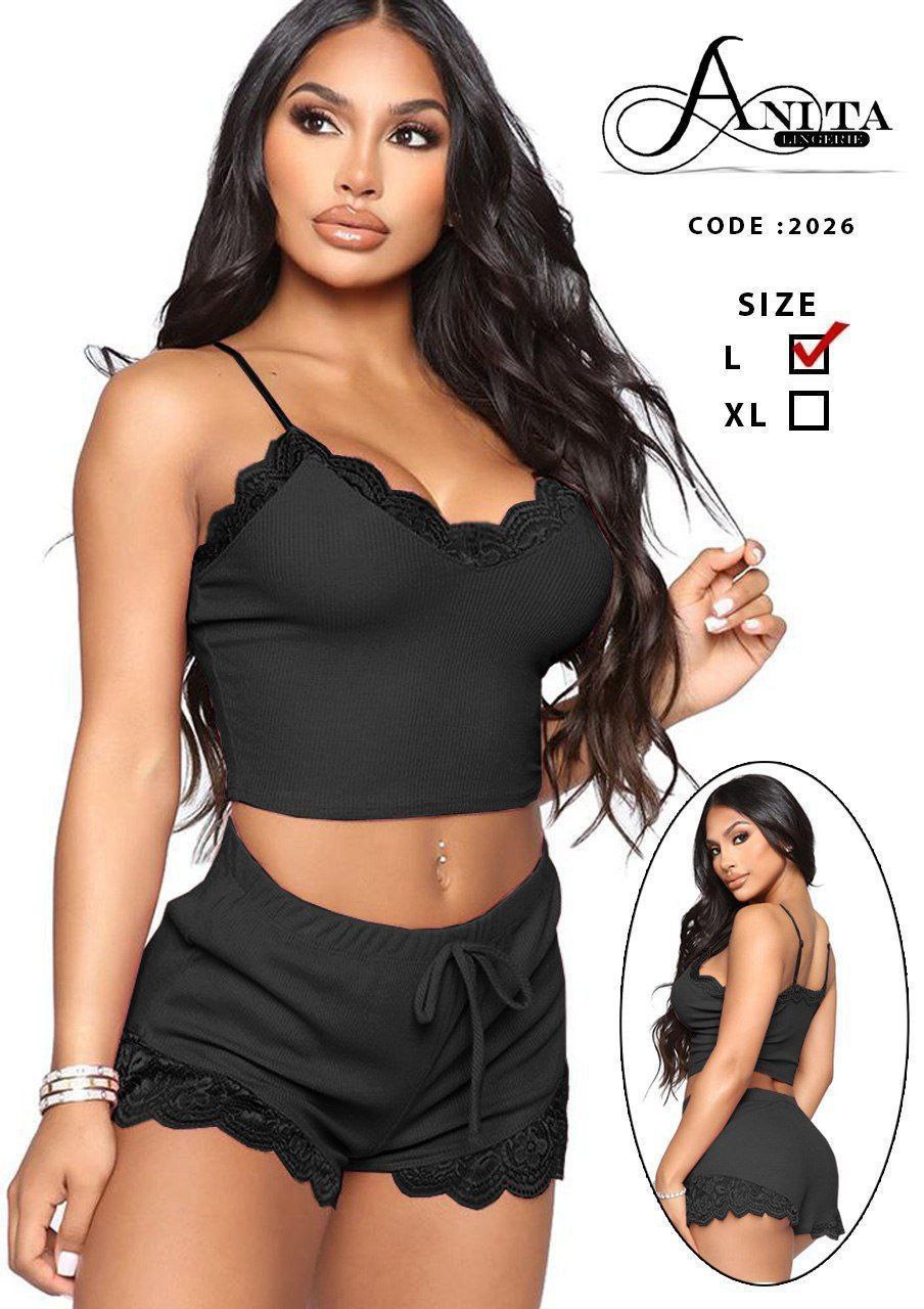 تاپ و شورتک فانریپ دو سایزی دو رنگ زرشکی و مشکی