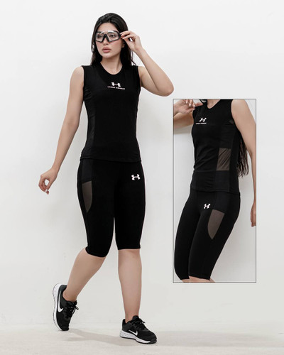 تاپ و شلوارک لاکرا مشکی فری سایز